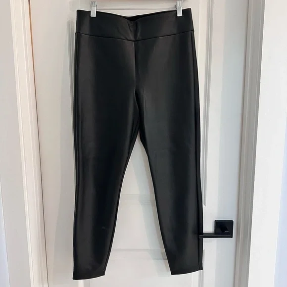 CAbi Black Faux Leather Tomboy leggings - Picture 1 of 4
